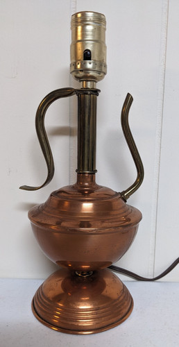 Vintage brass copper pitcher - vintage,
